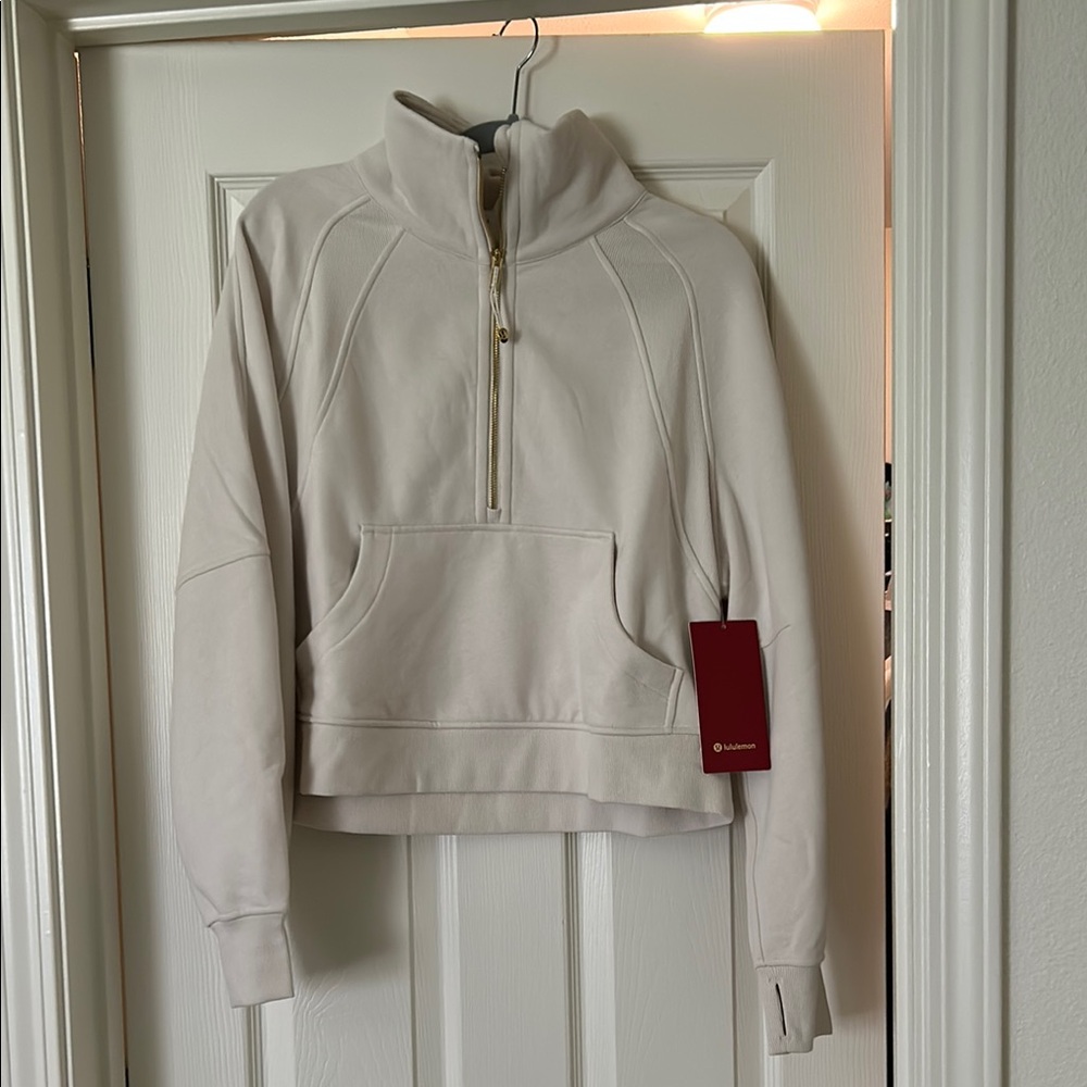 Lululemon *** New Year** scuba funnel neck Cream Half-Zip